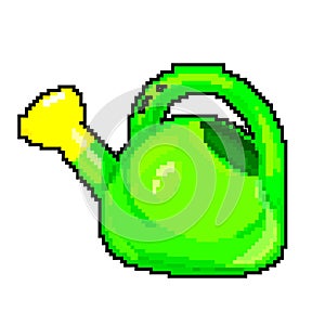watering can sand toy game pixel art vector illustration