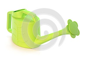 Watering can on white background