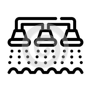 Watering irrigation system line icon vector illustration