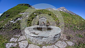 Watering place in Alps mountain