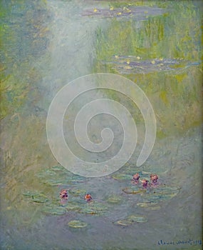 Waterlilies, 1908 by French Impressionist painter Claude Monet