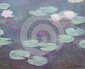 Waterlilies, by French Impressionist painter Claude Monet