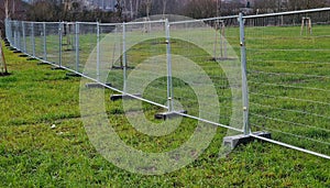 waterlogged soil in the park does not receive water from the spring rain.