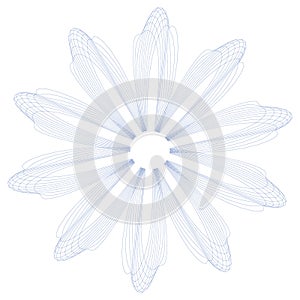 Watermark. Guilloche rosette element. Digital watermark for Security Papers.