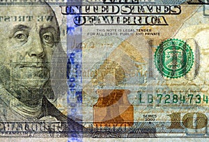 Watermark on new hundred dollar bill photo