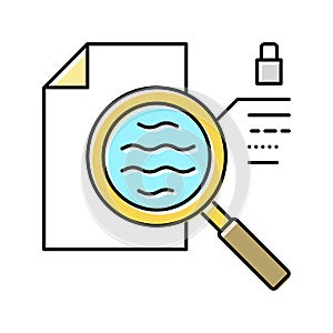 watermarked paper sheet color icon vector illustration photo