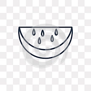 Watermellon Slice vector icon isolated on transparent background