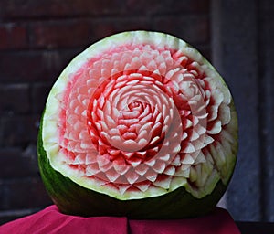 Watermelon carving flowers