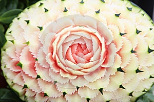 Watermelon carvings in Thai unique skill