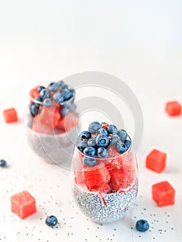 watermelon chia pudding