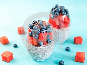 watermelon chia pudding