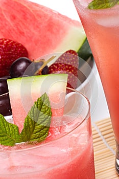 Watermelon cocktail and fresh
