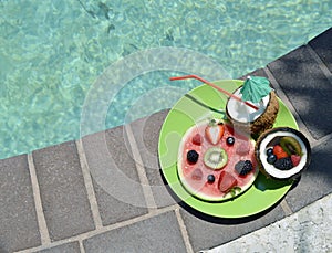 Watermelon and coconuts