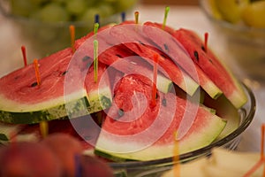 Watermelon Cut into Wedges