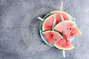 Watermelon cuts on plate