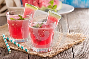 Watermelon drink in glasses