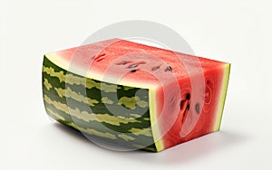 Watermelon Encased in Clear Background -Generative Ai