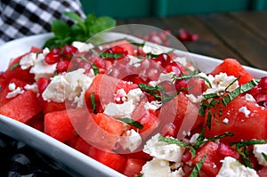 Watermelon and feta salad