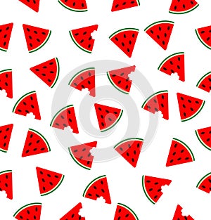 Watermelon Flat Background  seamless pattern