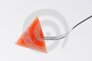 Watermelon on fork