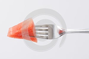 Watermelon on fork