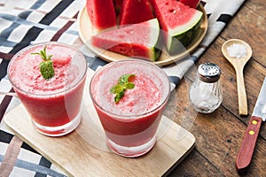 Watermelon fruit mix smoothie for health refreshing for drink