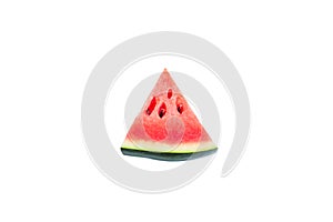 Watermelon fruit sliced isolated on white background