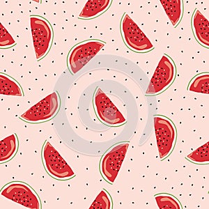 Watermelon fruit vector illustration for summer holidays.