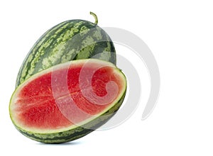 Watermelon with green peel-striped. ruit with vitamins