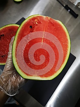 Watermelon half red watermelon redfruit organic watermelon