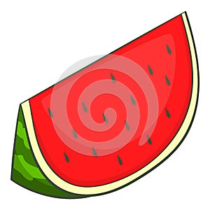 Watermelon icon, cartoon style