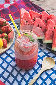 Watermelon juice blends healthy juice helps to lose weight. And