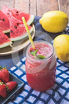 Watermelon juice blends healthy juice helps to lose weight. And