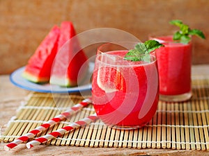 Watermelon juice for summer drinks.