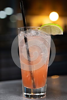 A Watermelon Mocktail at a Restaurant