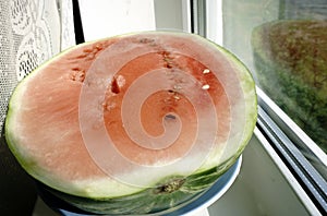 watermelon and watermelon pieces sky