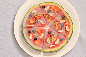 Watermelon Pizza Exotic Fruit Salad