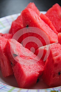Watermelon in the plate
