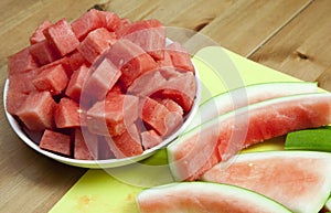 Watermelon and rind