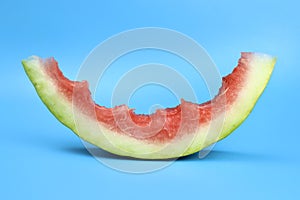 watermelon rind on a blue background