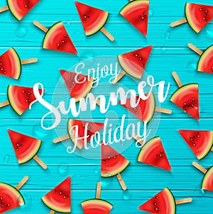 Watermelon seamless background