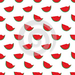 Watermelon Seamless Pattern hand drawn. Vector Illustration