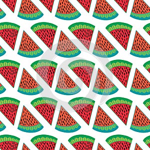 Watermelon seamless pattern. Summer fabric print