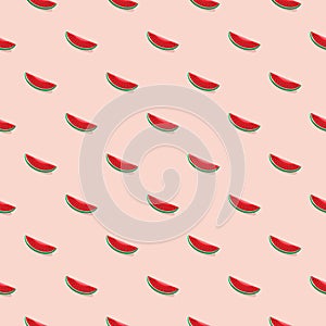 Watermelon seamless pattern. Vegan organic eco fruit background. vector illustration