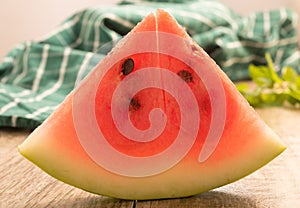 Watermelon slice colse up