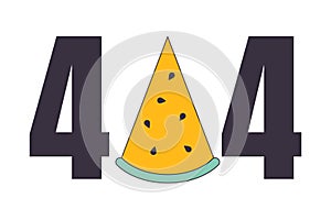 Watermelon slice error 404 flash message