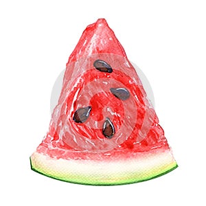 Watermelon slice isolated on white