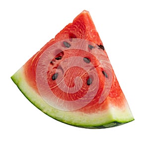 Watermelon Slice Isolated on White Background