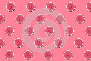 Watermelon slice pattern background - Vector