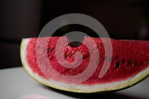 Watermelon slice on the table, summer sweet food